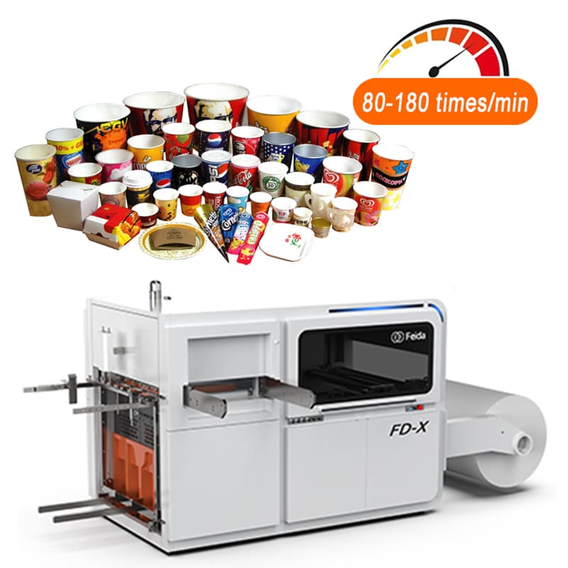 Roll Die Cutting Machine Suitable For Cutting Paper Cup / Paper Box / Paper Tray Plate