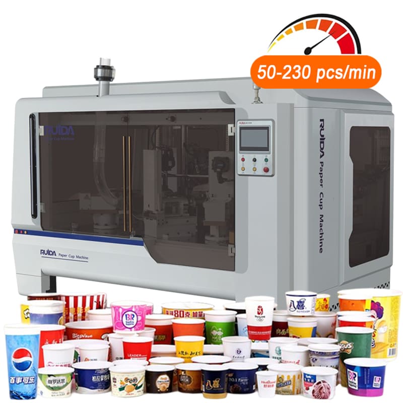 High Speed Automatic 50-230 pcs/min 3-40 oz Paper Cup Making Machine ( Custom machine )