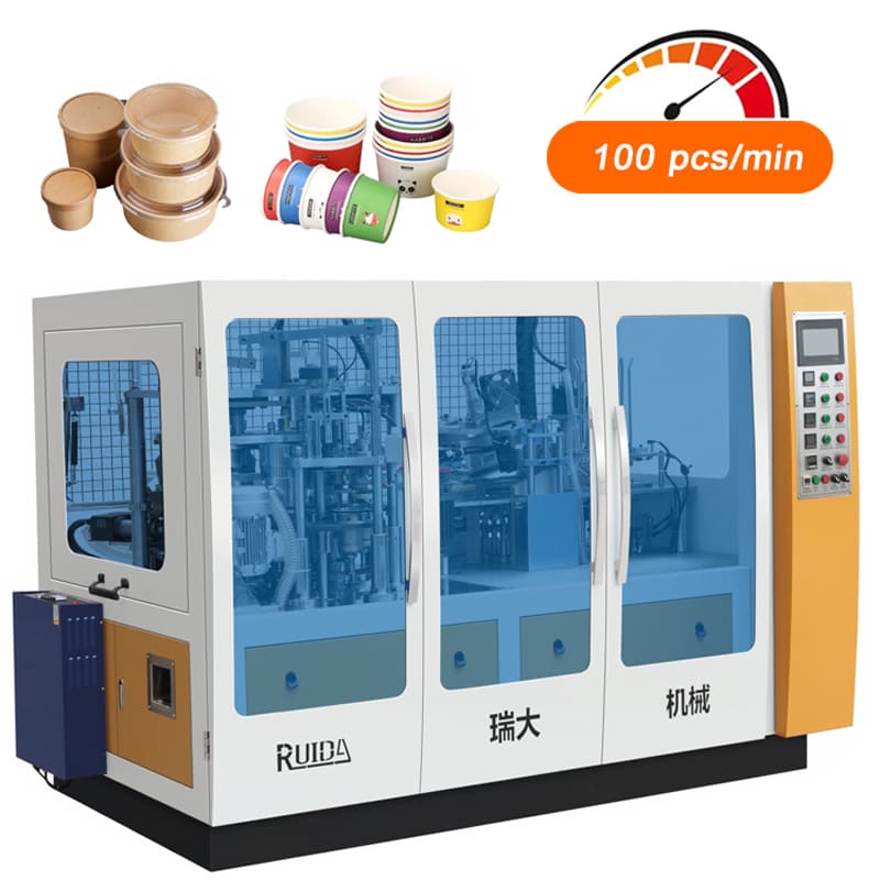 Paper Bowl Forming Machine With Automatic Lubrication System